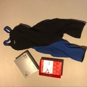 ALMOST NEW SPEEDO FASTSKIN SIZE 25 BLUE BLACK